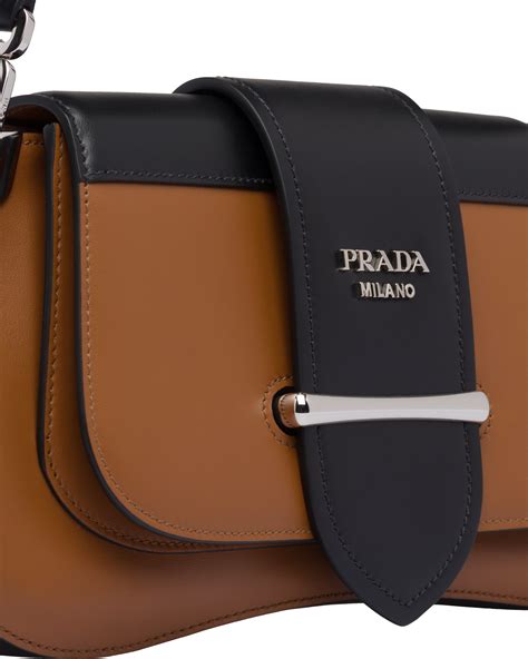 Cognac/black Prada Sidonie shoulder bag 